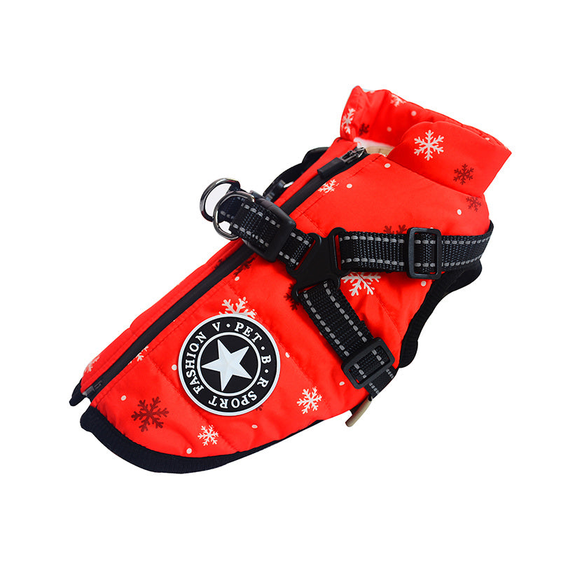 🐶 2-in-1 Dog Harness & Winter Coat – Sporty Look