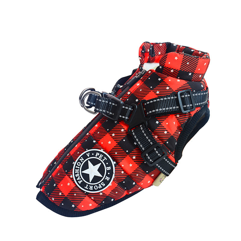 🐶 2-in-1 Dog Harness & Winter Coat – Sporty Look