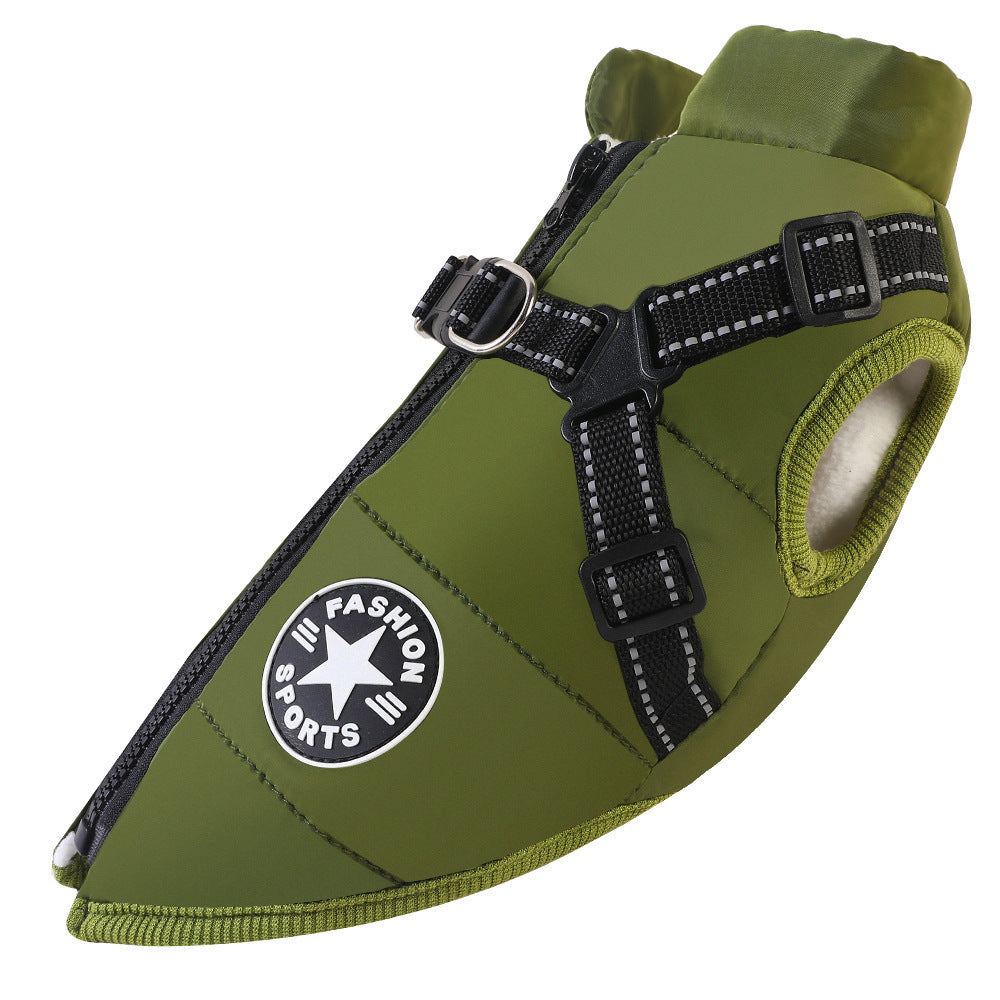 🐶 2-in-1 Dog Harness & Winter Coat – Sporty Look