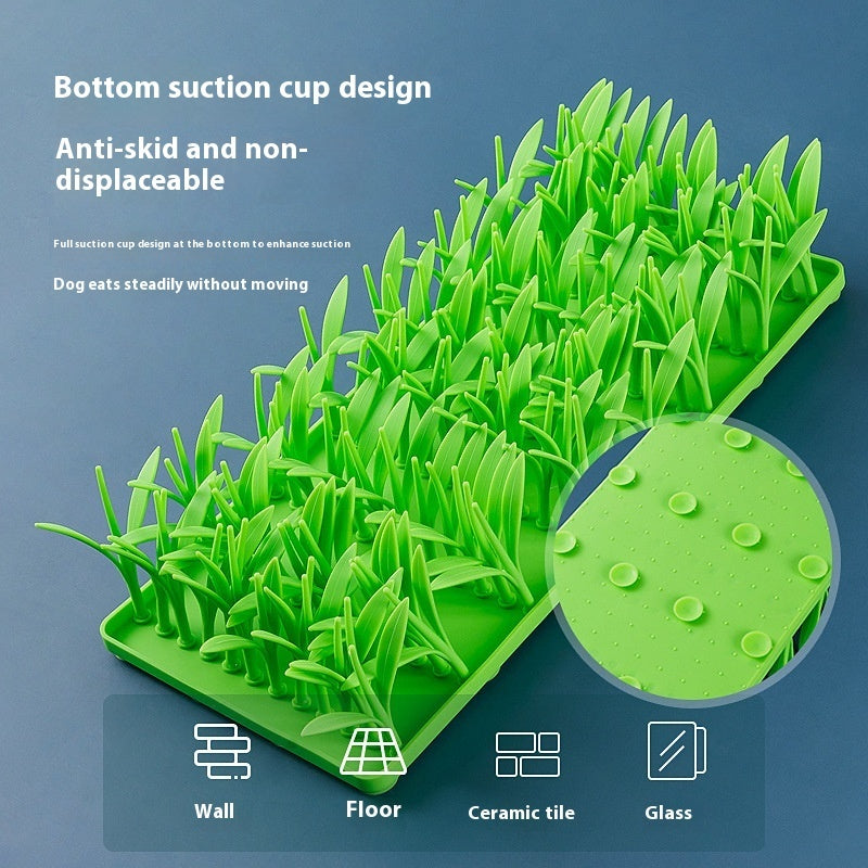 Silicone Grass Slow Feeding Lick Mat For Pets