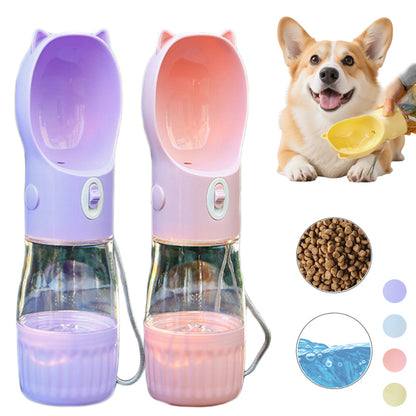 2 In 1 Portable Dog Water & Food Bottle