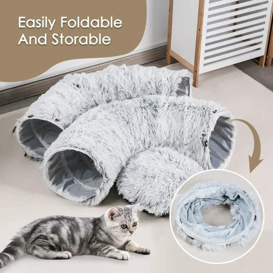 Cat Tunnel With Bed for Indoor Cats