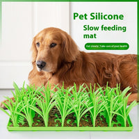 Silicone Grass Slow Feeding Lick Mat For Pets
